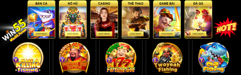 Win55 - Banner Game Chào mừng người mới